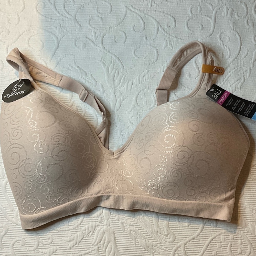 Bali Women's Light Beige Patterned Bra